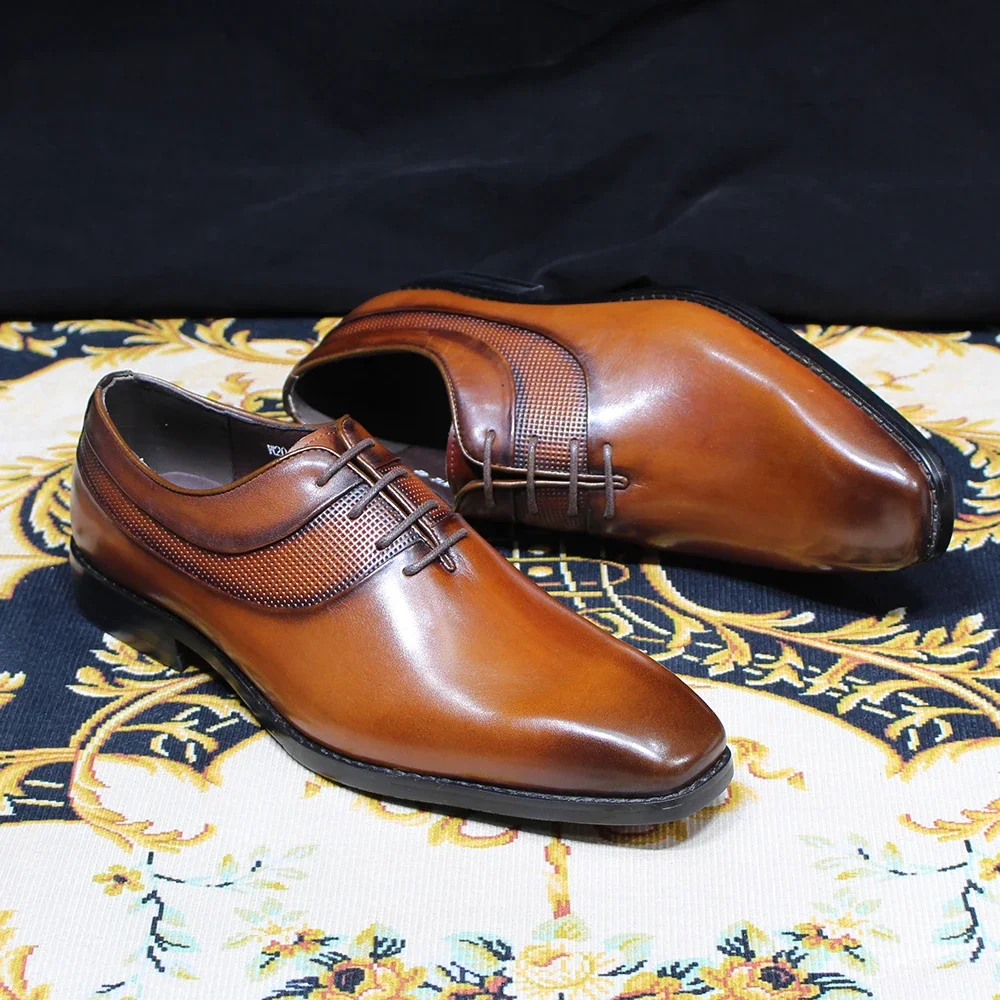 Men's Fashion Designer Oxford Shoes Genuine Leather Lace-Up Pointed Toe Dress Shoes for Office Wedding Formal Business
Men's Fashion Designer Oxford Shoes Genuine Leather Lace-Up Pointed Toe Dress Shoes for Office Wedding Formal Business