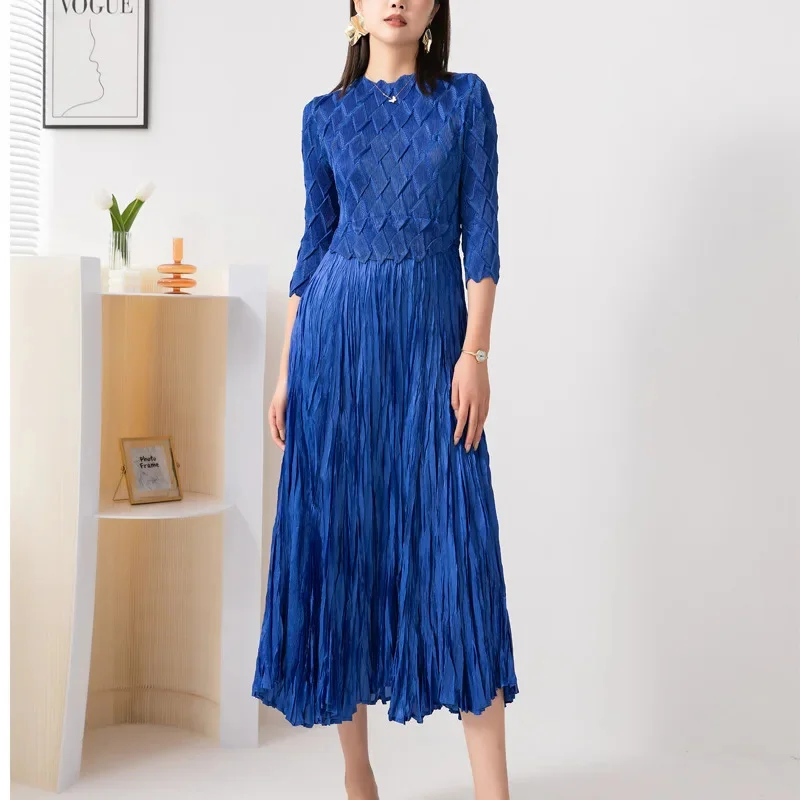 Женские платья Miyake Pleated Fashion, высокая эластичность, тяжелое тисненое нерегулярное распашное платье
Женские платья Miyake Pleated Fashion, высокая эластичность, тяжелое тисненое нерегулярное распашное платье