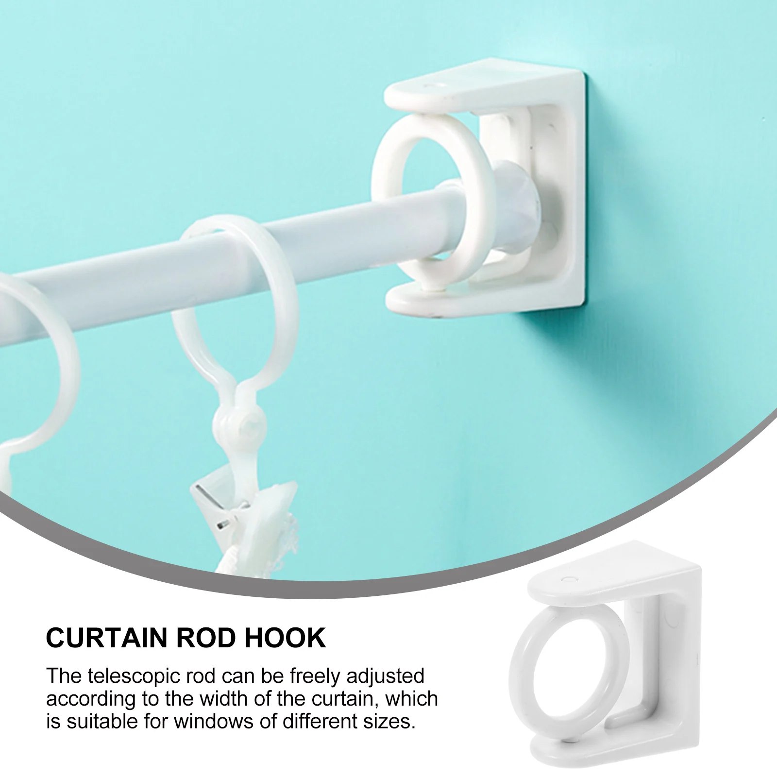 4 Pairs Curtain Rod Hooks Multipurpose Clips Adjustable No Drilling Nail Free Holder Strong Load Bearing Capacity Smooth Walls
4 Pairs Curtain Rod Hooks Multipurpose Clips Adjustable No Drilling Nail Free Holder Strong Load Bearing Capacity Smooth Walls
