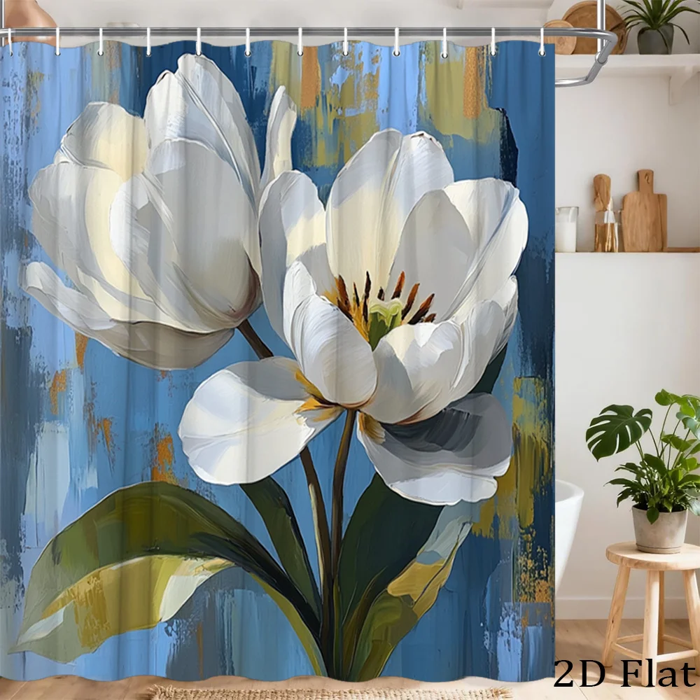 Luxurious Watercolor Tulip Floral Print Shower Curtain Bathroom Decor Waterproof Artistic Curtain 180x180cm
Luxurious Watercolor Tulip Floral Print Shower Curtain Bathroom Decor Waterproof Artistic Curtain 180x180cm