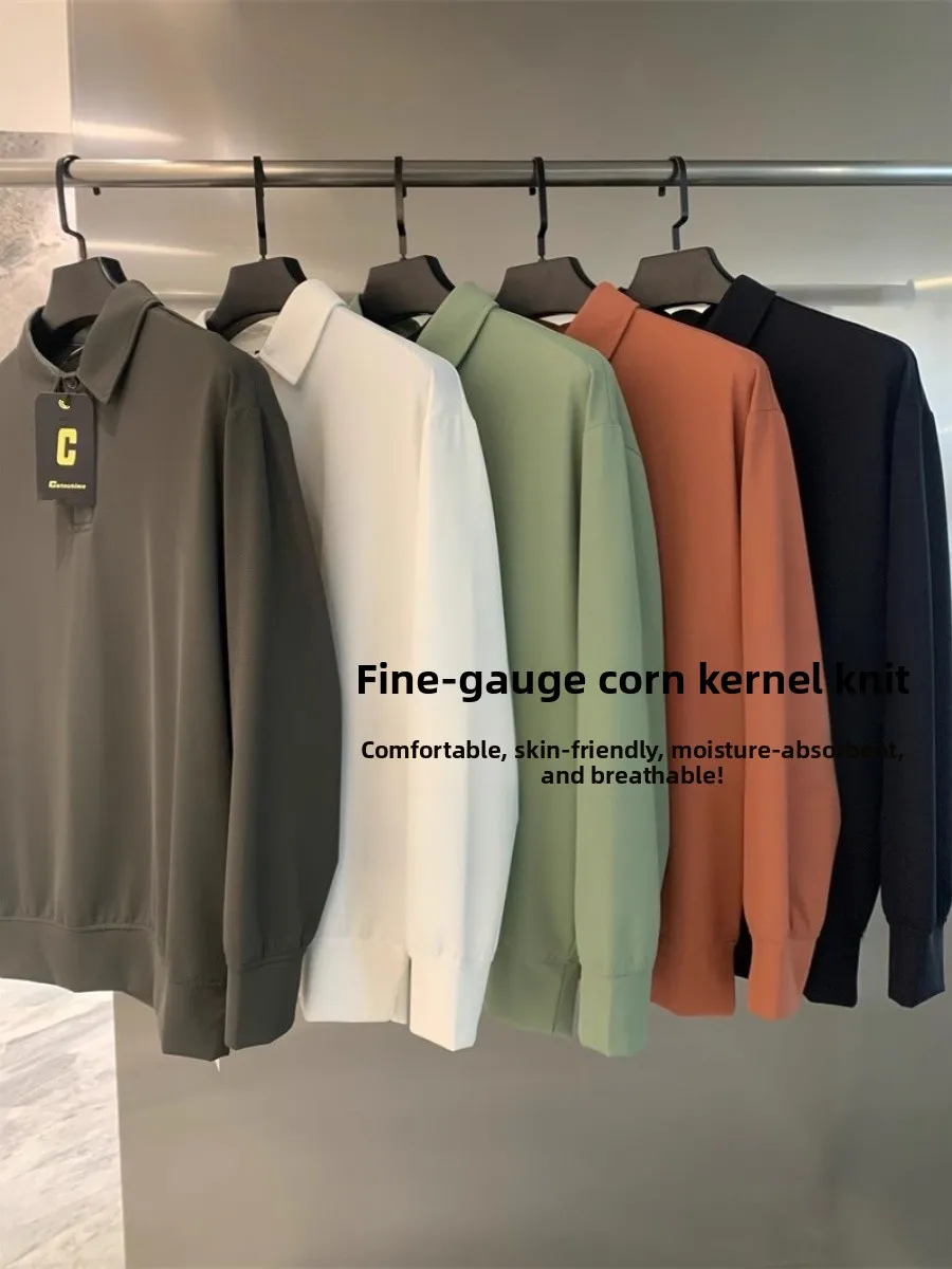 Men's irt High Elastic Soft Corn Texture Spring Summer Breathable Faion Urban Sle Long Sve Stand Fit Top
Men's irt High Elastic Soft Corn Texture Spring Summer Breathable Faion Urban Sle Long Sve Stand Fit Top