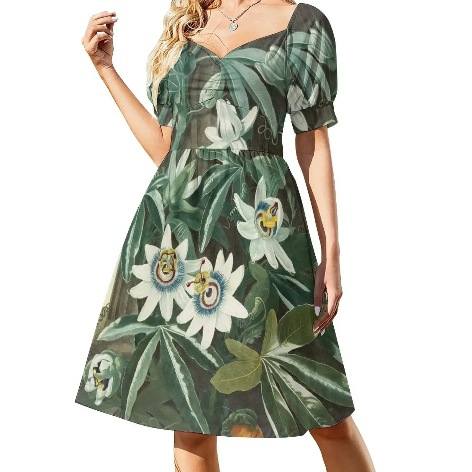 Blue Passion Flower Short-Sleeved Dress luxury evening dress woman for wedding Dress for girls Women's evening
Blue Passion Flower Short-Sleeved Dress luxury evening dress woman for wedding Dress for girls Women's evening