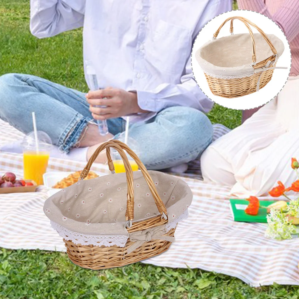 Willow Woven Handheld Wedding Basket Flower Floral Storage Portable Rustic Picnic Basket Wedding Flower Baskets
Willow Woven Handheld Wedding Basket Flower Floral Storage Portable Rustic Picnic Basket Wedding Flower Baskets
