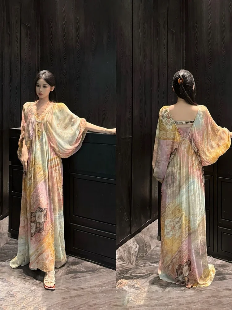 Elegant Waist-Cinching Summer Dress for plus Size Women Umei STAZF7 French Style High Waist A-Line Long Dress Vacation Wear
Elegant Waist-Cinching Summer Dress for plus Size Women Umei STAZF7 French Style High Waist A-Line Long Dress Vacation Wear