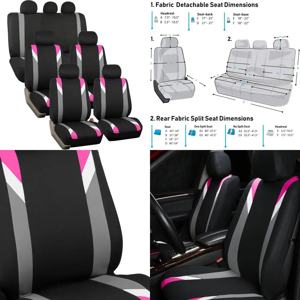 Car Seat Covers Three Row Set Pink Premium Modernistic, Airbag and Split Rear Car Seat Cover Universal Fit Interior Accessories
Car Seat Covers Three Row Set Pink Premium Modernistic, Airbag and Split Rear Car Seat Cover Universal Fit Interior Accessories