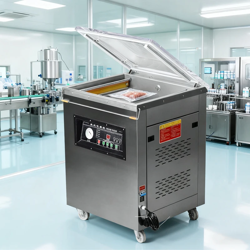 Commercial Meat Pillow Electric Plastic Bag Vacuum Food Sealer Automatic Single Chamber Vertical Vacuum Packing Machine
Commercial Meat Pillow Electric Plastic Bag Vacuum Food Sealer Automatic Single Chamber Vertical Vacuum Packing Machine