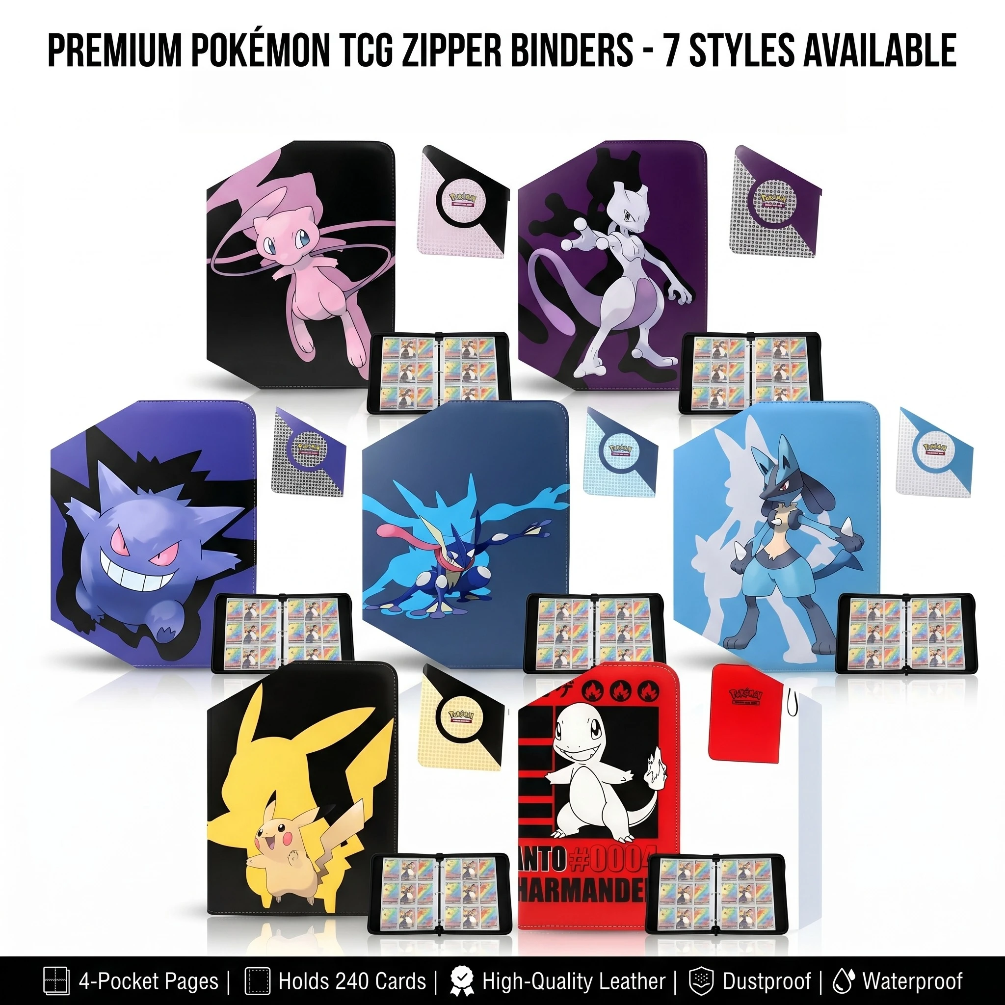 Pokemon TCG Card Album 9 Pocket Large Capacity Zipper Binder Loose Leaf Storage Book Trading Collection Pikachu Holder Toy Gif
Pokemon TCG Card Album 9 Pocket Large Capacity Zipper Binder Loose Leaf Storage Book Trading Collection Pikachu Holder Toy Gif