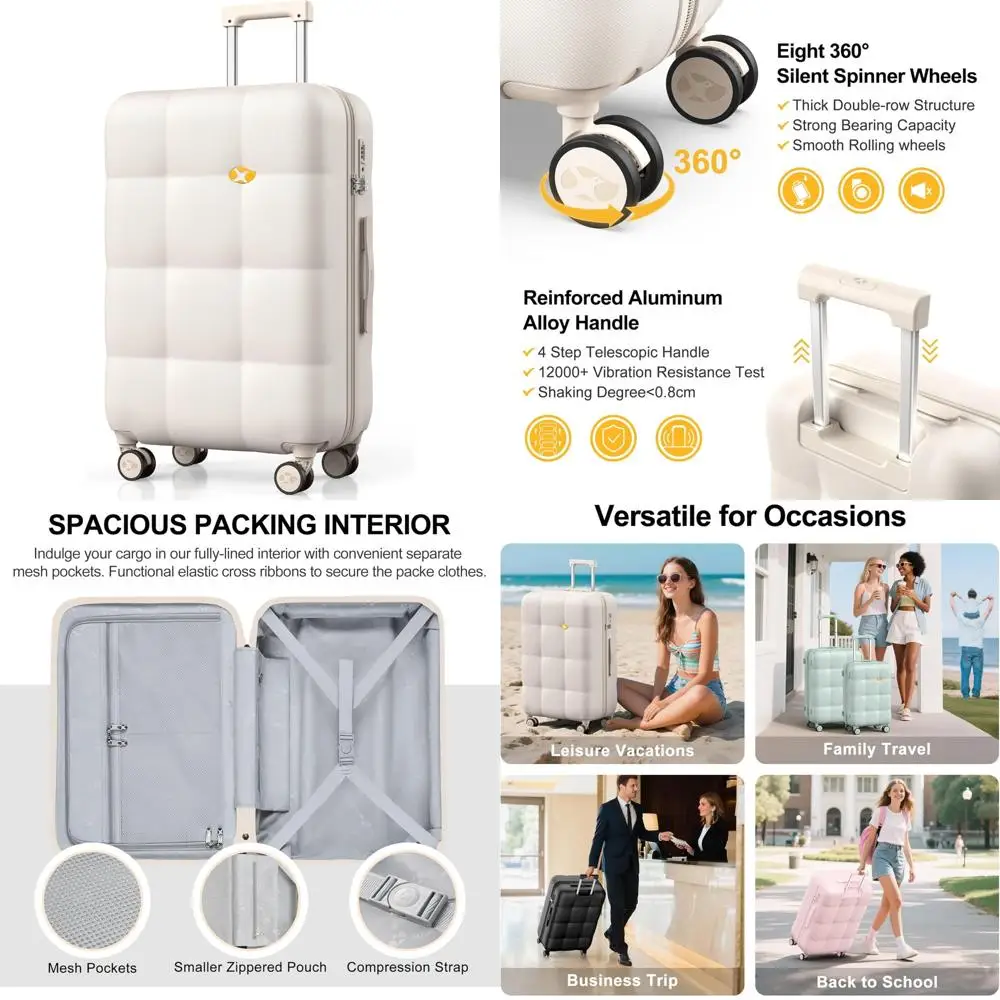 Средний багаж 26 дюймов на 360 градусов. ° вращающиеся колеса - устойчивый к царапинам твердый корпус - замок tsa
Средний багаж 26 дюймов на 360 градусов. ° вращающиеся колеса - устойчивый к царапинам твердый корпус - замок tsa