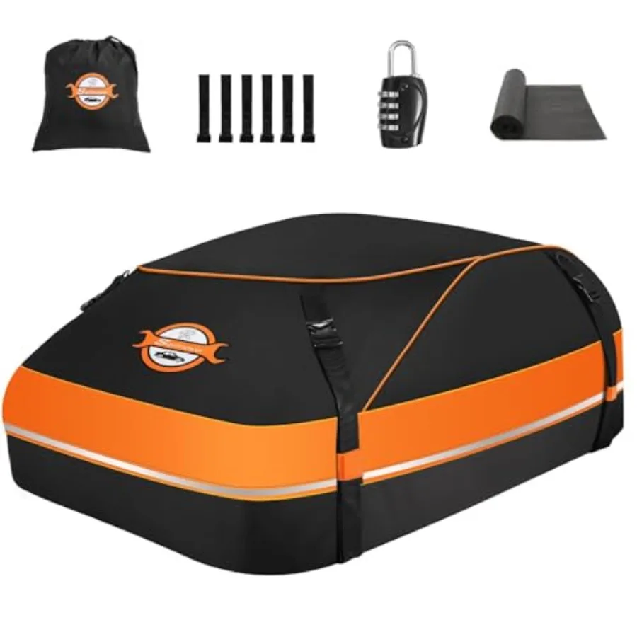 Aerodynamic Rooftop Cargo Carrier Bag, Feet Waterproof Car Top Carrier for All Vehicles with/Without Racks, Holds Luggage for 2
Aerodynamic Rooftop Cargo Carrier Bag, Feet Waterproof Car Top Carrier for All Vehicles with/Without Racks, Holds Luggage for 2