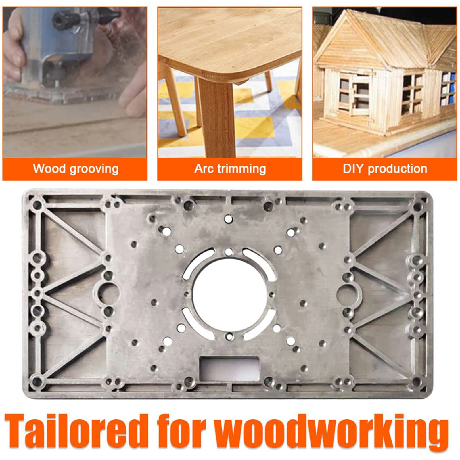 Aluminium Router Table Insert Plate with 4 Router Insert Rings and Screws for Woodworking (Black)
Aluminium Router Table Insert Plate with 4 Router Insert Rings and Screws for Woodworking (Black)