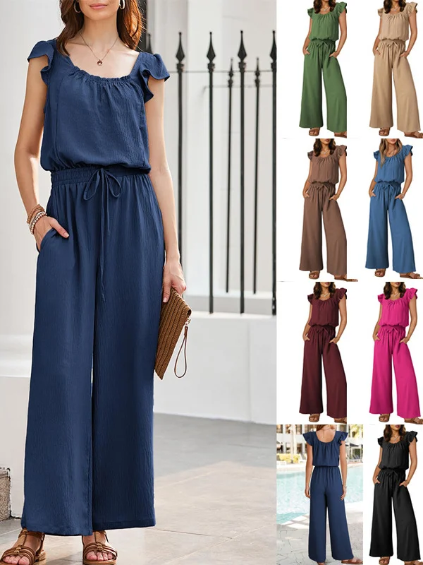 Pure Color Square Ne Pleated Jumpsuit Women's High Waist Long Pants Street Sle Thin Polyester Spring Season China Made
Pure Color Square Ne Pleated Jumpsuit Women's High Waist Long Pants Street Sle Thin Polyester Spring Season China Made