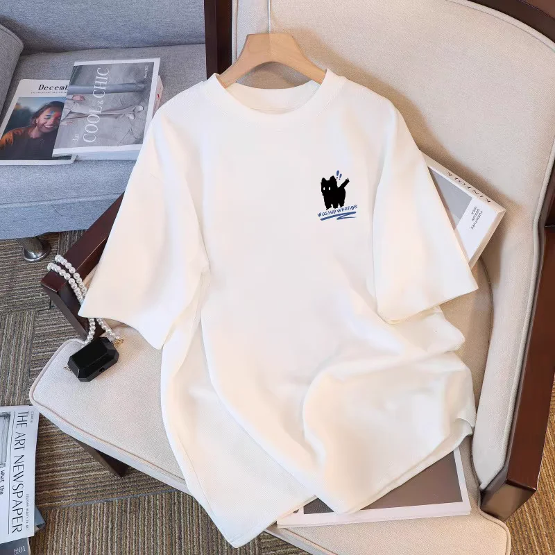2025 Summer explosions cotton short-sleeved T-shirt T-neck loose casual fashion comfortable fried Mao kitten printed women's clo
2025 Summer explosions cotton short-sleeved T-shirt T-neck loose casual fashion comfortable fried Mao kitten printed women's clo