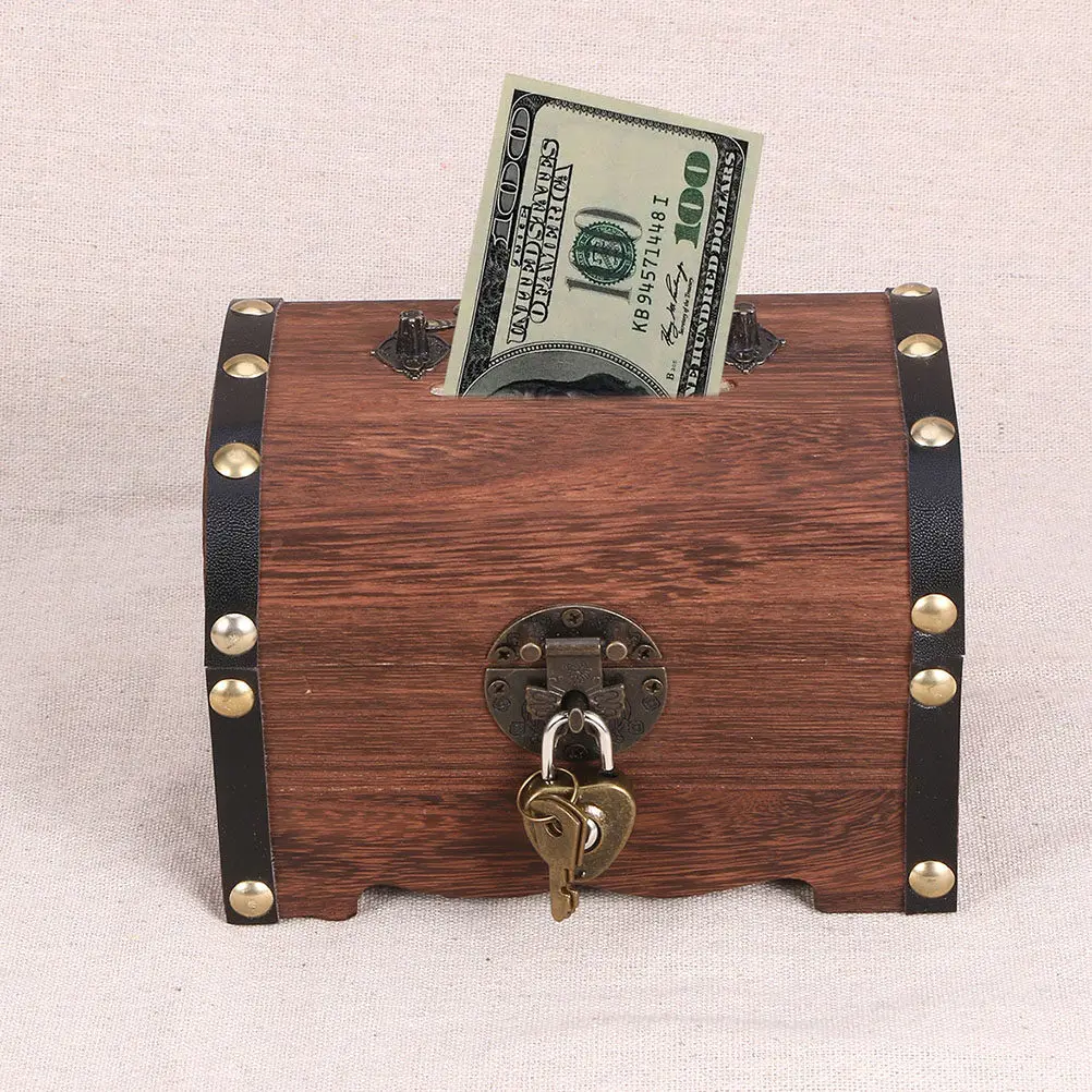 2Pcs Vintage Wooden Treasure Chest Box Retro Piggy Bank Coin Storage Box Money Saving Jar Jewelry Organizer Decorative Living
2Pcs Vintage Wooden Treasure Chest Box Retro Piggy Bank Coin Storage Box Money Saving Jar Jewelry Organizer Decorative Living