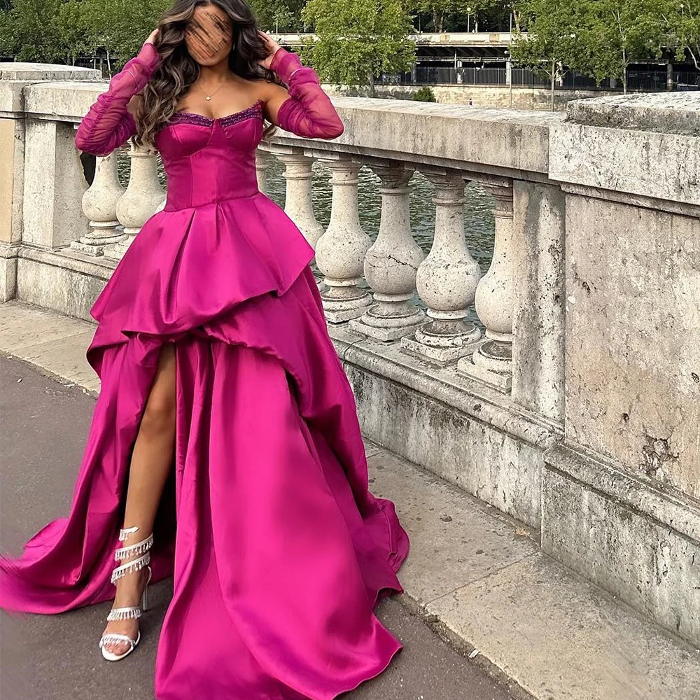 Customized Classic A-Line Floor Length Strapless Detachable Sleeve Jersey Sleeveless Evening Dress Elegant vestidos para mujer
Customized Classic A-Line Floor Length Strapless Detachable Sleeve Jersey Sleeveless Evening Dress Elegant vestidos para mujer