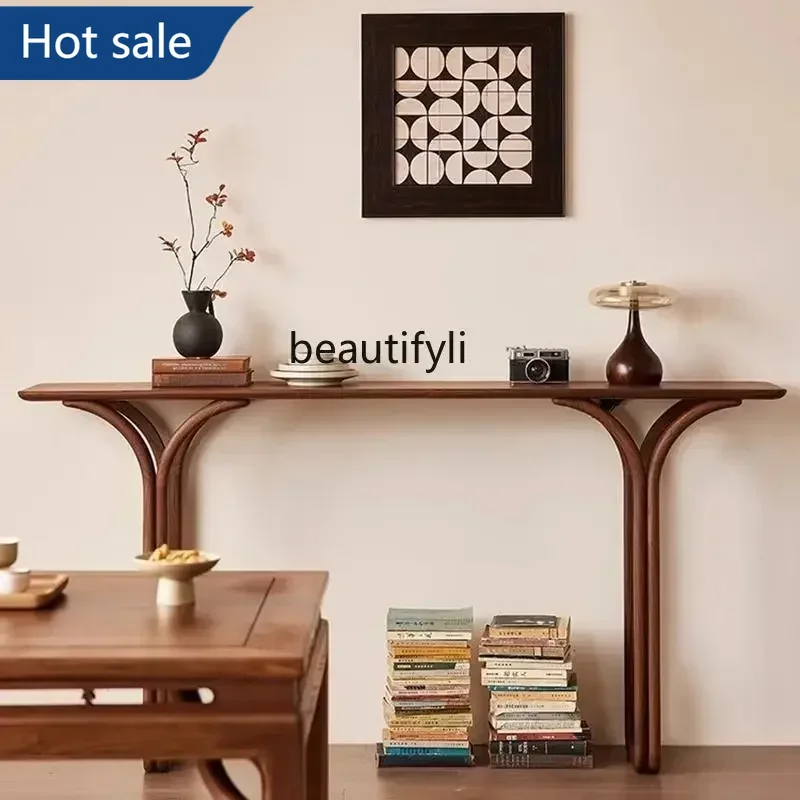NQ52 Great discounts New Chinese-style solid wood entrance, black walnut strip case, ancient style foyer entrance table, creati
NQ52 Great discounts New Chinese-style solid wood entrance, black walnut strip case, ancient style foyer entrance table, creati