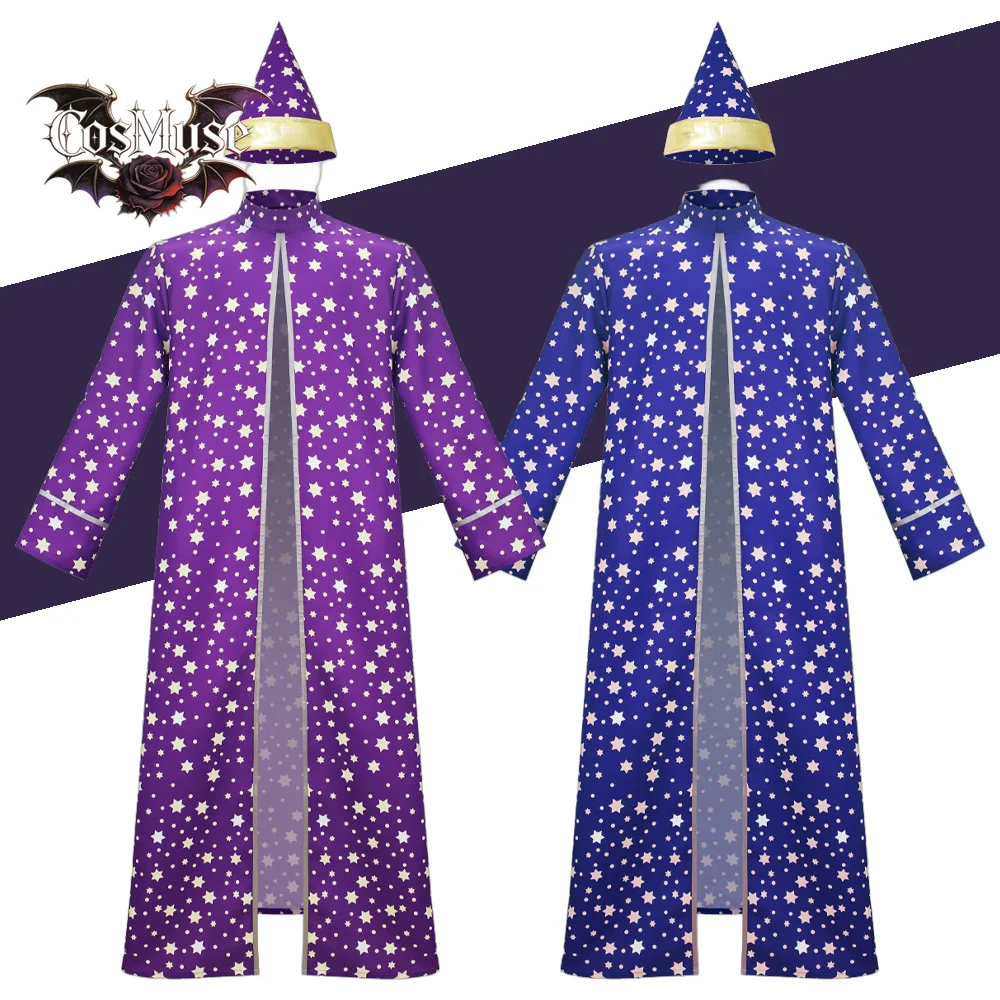 Star Moon Wizard Magician Cosplay Costume - Blue Robe Cloak Hat Stage Halloween Adult Roleplay Clothing
Star Moon Wizard Magician Cosplay Costume - Blue Robe Cloak Hat Stage Halloween Adult Roleplay Clothing