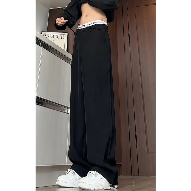 Bla Drapey Casual Men's Pants Loose Straight Leg Floor-Length Premium Feel Cleanfit Leisure Trousers Faionable Youth
Bla Drapey Casual Men's Pants Loose Straight Leg Floor-Length Premium Feel Cleanfit Leisure Trousers Faionable Youth