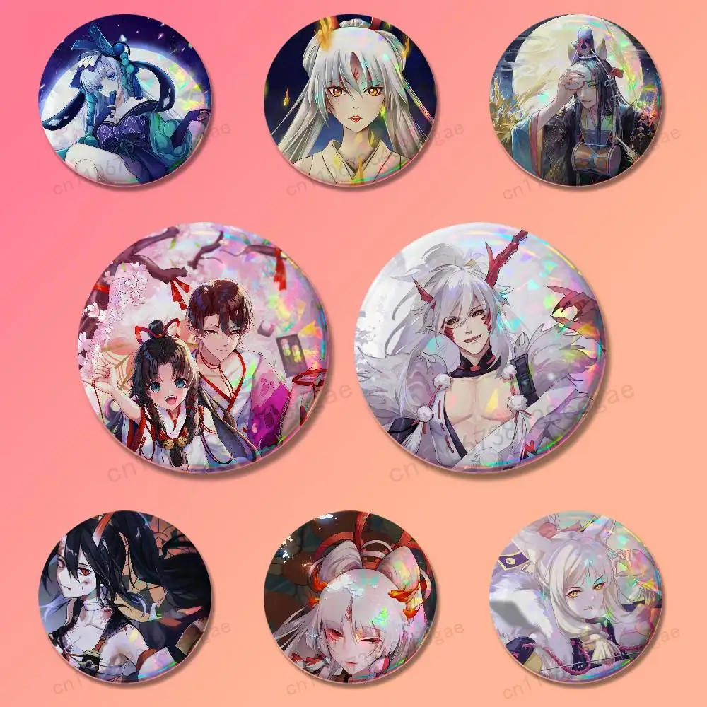 Game O-Onmyoji S-Shikigami Badges 25 32 44 58 75 mm Round Fashion Jewelry Clothes Bag Hat Accessories Badge Lover Gifts
Game O-Onmyoji S-Shikigami Badges 25 32 44 58 75 mm Round Fashion Jewelry Clothes Bag Hat Accessories Badge Lover Gifts