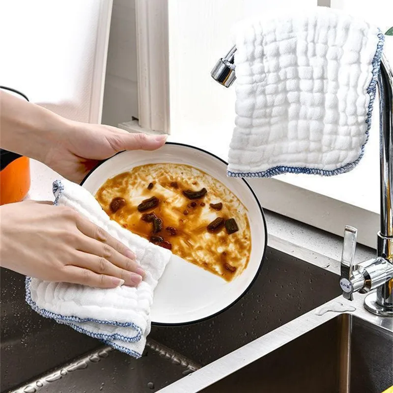 1Pc Kitchen Dishwashing Cloth Pure Cotton Yarn Absorbent Thicken Glass Wiping Table Cleaning Scouring Pad
1Pc Kitchen Dishwashing Cloth Pure Cotton Yarn Absorbent Thicken Glass Wiping Table Cleaning Scouring Pad