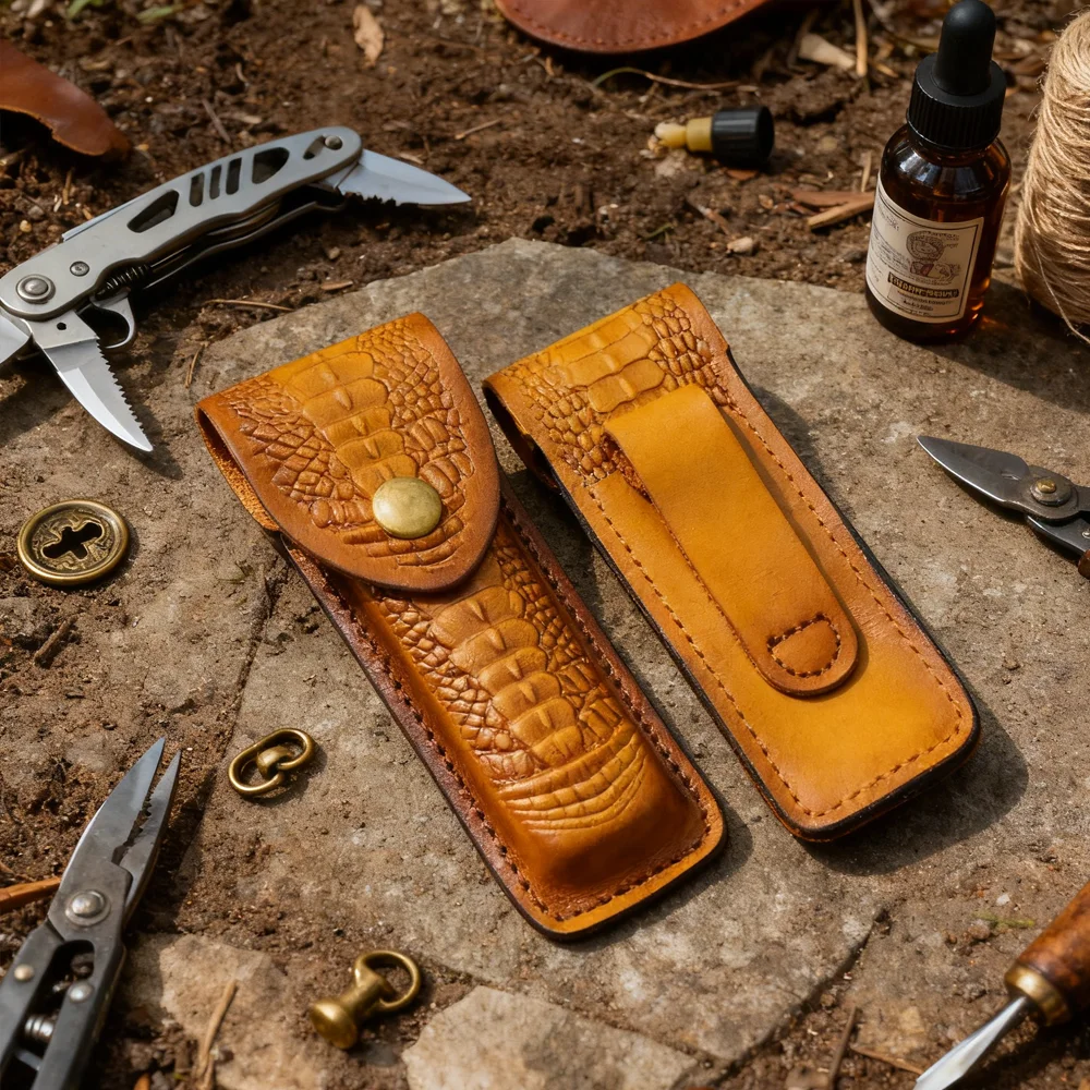 1PC Cowhide Knife Case Leather Sheath Pouch Folding Knife Cover Pocket Knife Scabbard Holder Belt Case Tactical Gear Accessories
1PC Cowhide Knife Case Leather Sheath Pouch Folding Knife Cover Pocket Knife Scabbard Holder Belt Case Tactical Gear Accessories