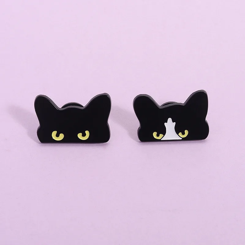 Minimalist Black Cat Enamel Pins 2Pcs Cute Yellow Eye Cat Brooch Simple Cartoon Lapel Badge Cat Lovers Teen Girls Bag Decor
Minimalist Black Cat Enamel Pins 2Pcs Cute Yellow Eye Cat Brooch Simple Cartoon Lapel Badge Cat Lovers Teen Girls Bag Decor
