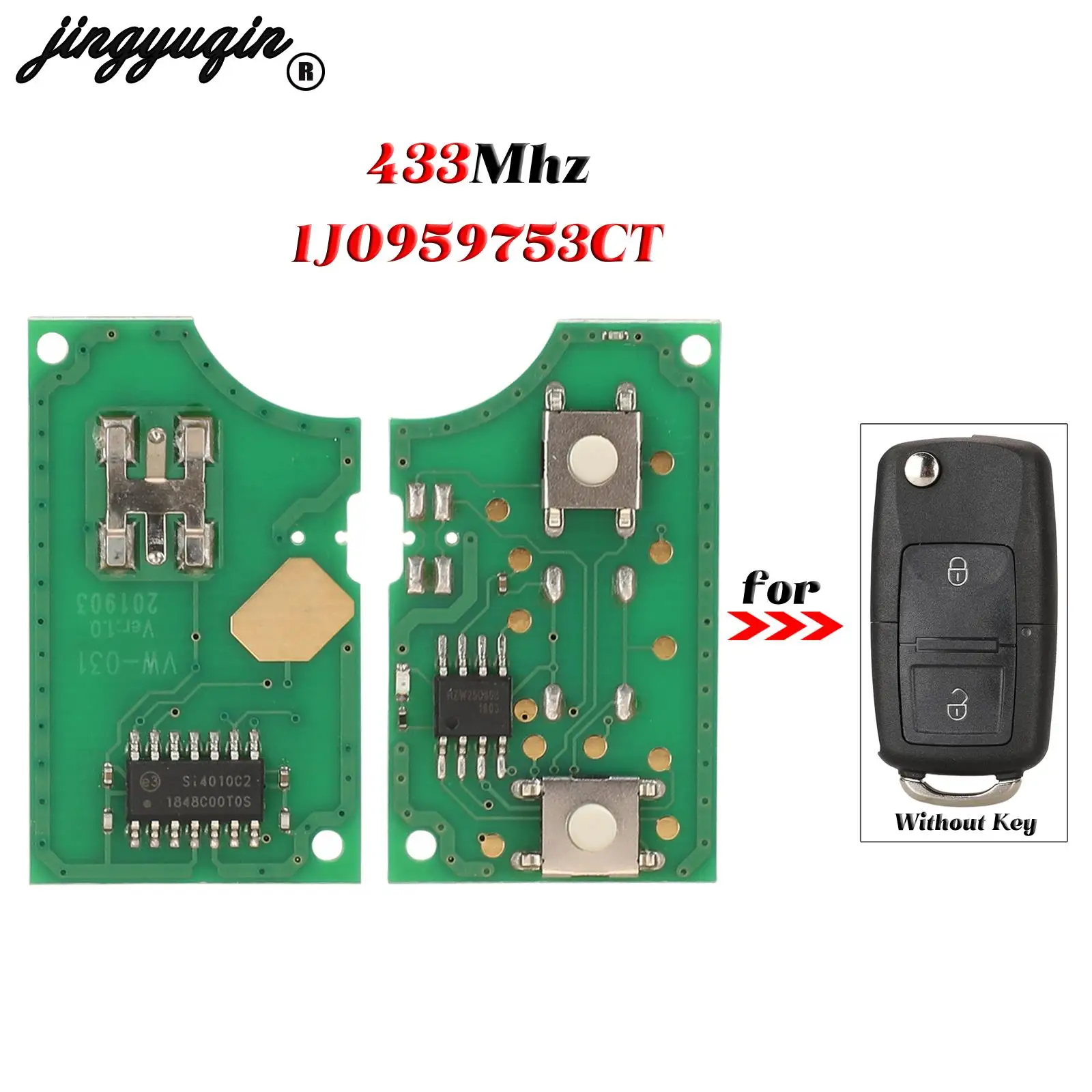 Jingyuqin для VW Volkswagen Bora Passat Polo Golf MK4 Bora Octavia 2 кнопки флип-пульт дистанционного ключа автомобиля печатная плата 433 МГц 1J 0959753 КТ
Jingyuqin для VW Volkswagen Bora Passat Polo Golf MK4 Bora Octavia 2 кнопки флип-пульт дистанционного ключа автомобиля печатная плата 433 МГц 1J 0959753 КТ
