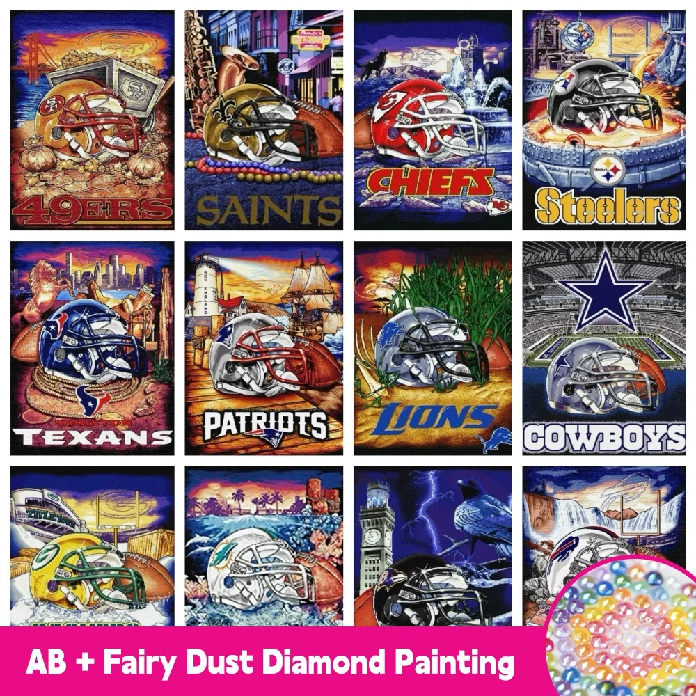 AB Fairy Dust 5D Diy Diamond Painting Cross Stitch Embroidery Mosaic American Football Poster Full Drill Home Decor Fans Gift
AB Fairy Dust 5D Diy Diamond Painting Cross Stitch Embroidery Mosaic American Football Poster Full Drill Home Decor Fans Gift