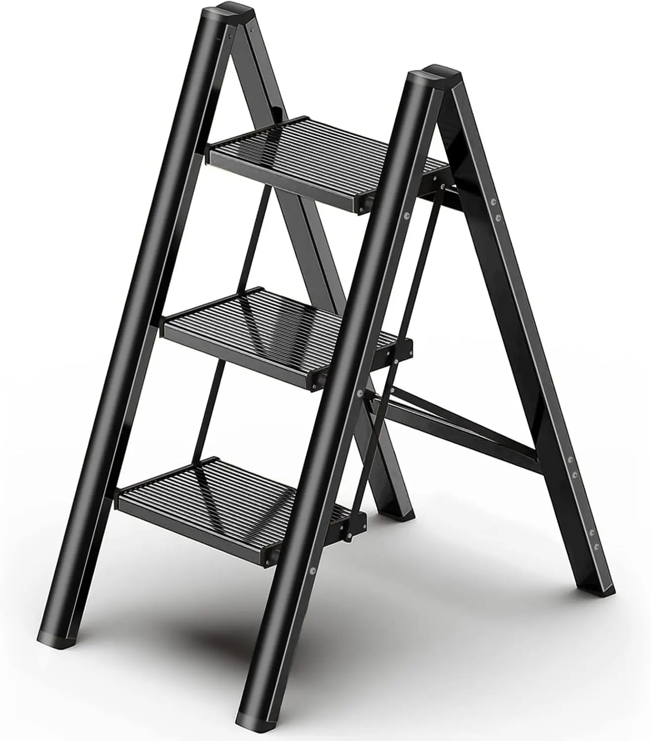 Foldable Step Ladder 3 Stepping Stool-Aluminium Kitchen Step Stools, Folding 330Lbs Lightweight Ladders With Anti-Slip Wide
Foldable Step Ladder 3 Stepping Stool-Aluminium Kitchen Step Stools, Folding 330Lbs Lightweight Ladders With Anti-Slip Wide