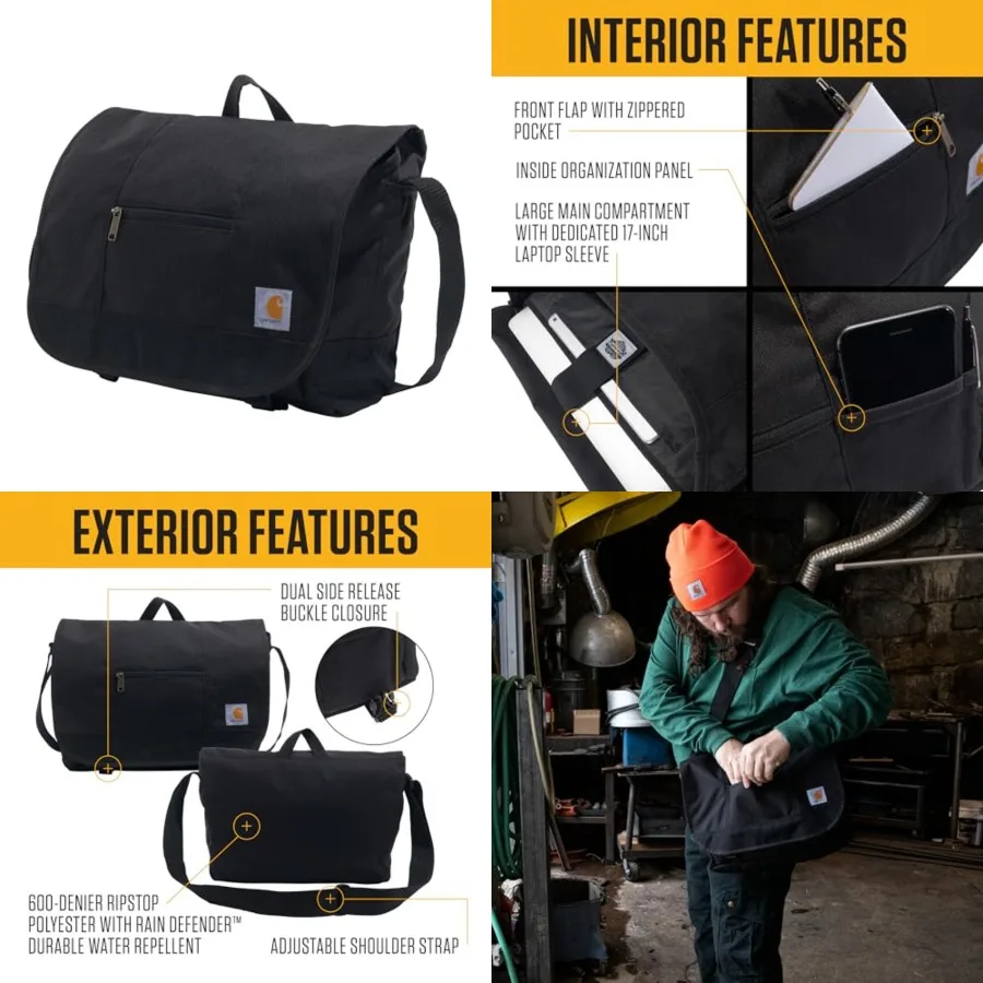 Carhartt, Durable Water-Resistant Messenger Work Bag
Carhartt, Durable Water-Resistant Messenger Work Bag