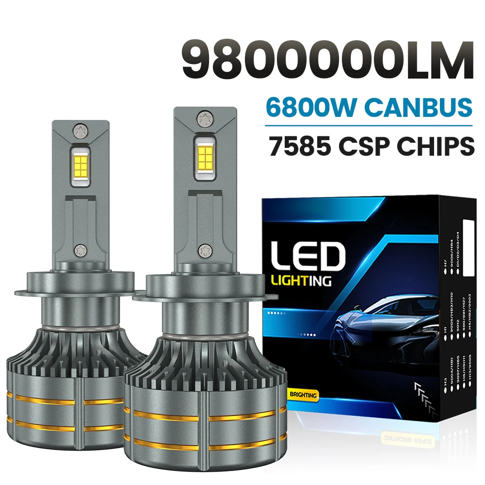 H4 LED Car headlight bulb 12V 6000K H1 H7 H11 9005 9012 6800W CANbus 9800000LM Super Bright Auto Lamp White High Low Beam Light
H4 LED Car headlight bulb 12V 6000K H1 H7 H11 9005 9012 6800W CANbus 9800000LM Super Bright Auto Lamp White High Low Beam Light