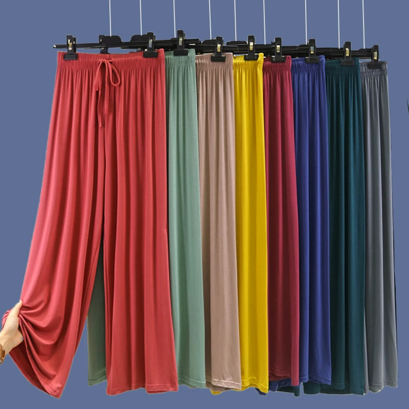 High Waist Wide Leg Modal Casual Pants Women's Summer Thin Home Long Pants Large Size Loose Straight Tube Pants
High Waist Wide Leg Modal Casual Pants Women's Summer Thin Home Long Pants Large Size Loose Straight Tube Pants