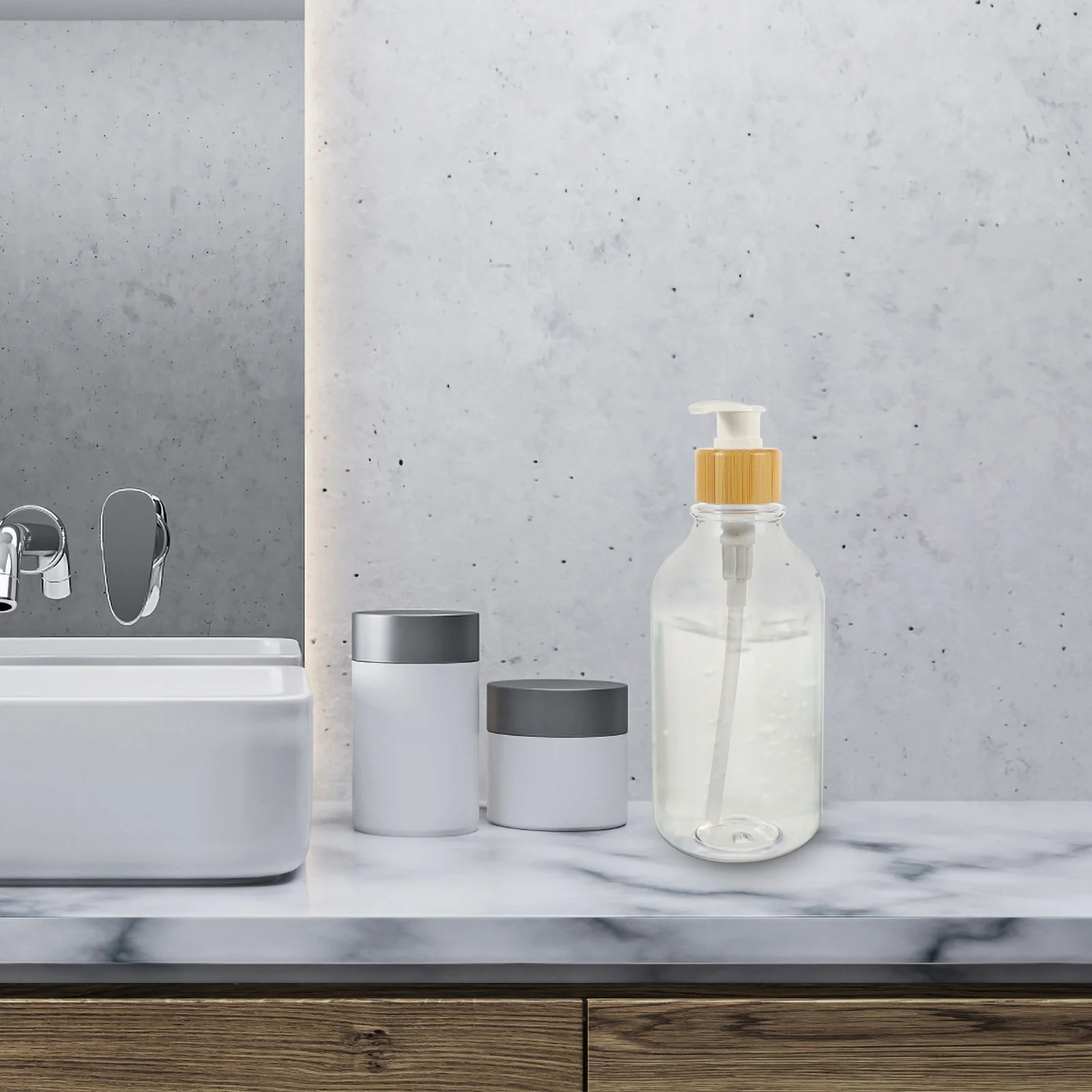 2 Pcs Pet Shower Bamboo Pump Liquid Soap Dispenser 16oz Large Capacity Bathroom Travel Supplies Refillable Plastic Bottle
2 Pcs Pet Shower Bamboo Pump Liquid Soap Dispenser 16oz Large Capacity Bathroom Travel Supplies Refillable Plastic Bottle
