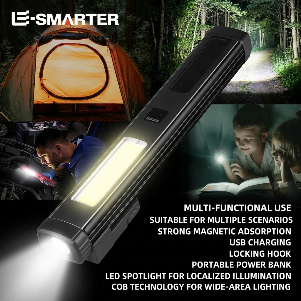 Pen-Shape LED+COB Work Light Magnetic Pen Clip Emergency Inspection Torch Automotive Repair Maintenance Lamp
Pen-Shape LED+COB Work Light Magnetic Pen Clip Emergency Inspection Torch Automotive Repair Maintenance Lamp