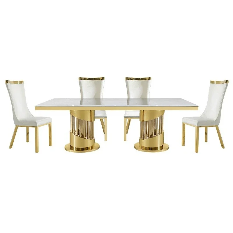 Marble dining table rectangular light luxury high-end household 2 rice table dining table and chair combination
Marble dining table rectangular light luxury high-end household 2 rice table dining table and chair combination