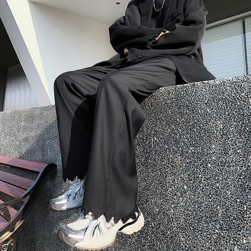 American High Street Casual Pants Men's Loose Straight Leg Floor-Length Trousers Design Sensation Sawtooth Pants Youth Faion
American High Street Casual Pants Men's Loose Straight Leg Floor-Length Trousers Design Sensation Sawtooth Pants Youth Faion