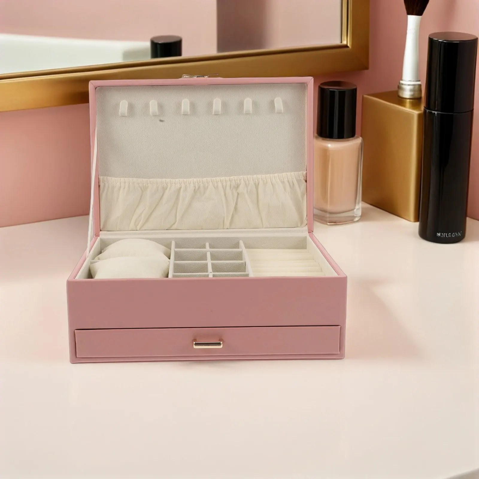 Jewelry Storage Box PU Exterior Striped Design for Rings Necklaces Earrings Bracelets Travel Home Organizer Small Jewelry Box
Jewelry Storage Box PU Exterior Striped Design for Rings Necklaces Earrings Bracelets Travel Home Organizer Small Jewelry Box