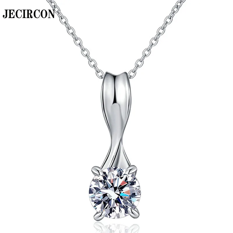 JECIRCON S925 Sterling Silver Moissanite Necklace for Women Rotating Bow Pendant Japanese and Korean Simple Neck Chain 1 Carat
JECIRCON S925 Sterling Silver Moissanite Necklace for Women Rotating Bow Pendant Japanese and Korean Simple Neck Chain 1 Carat