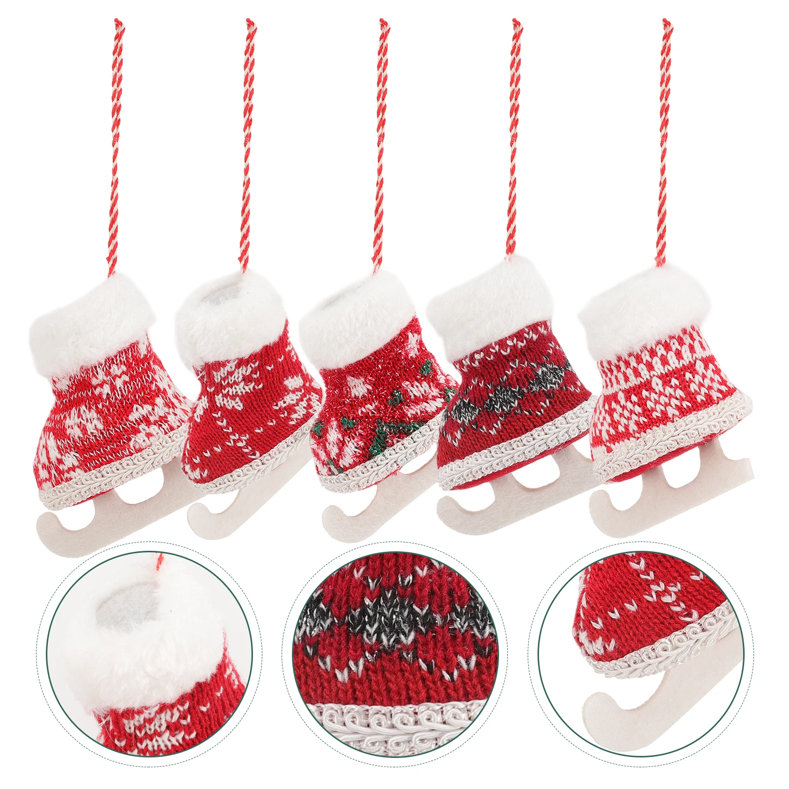5 Pcs Christmas Tree Pendant Ornaments Decor Nordic Decorations Skating Boots Hanging Cotton
5 Pcs Christmas Tree Pendant Ornaments Decor Nordic Decorations Skating Boots Hanging Cotton