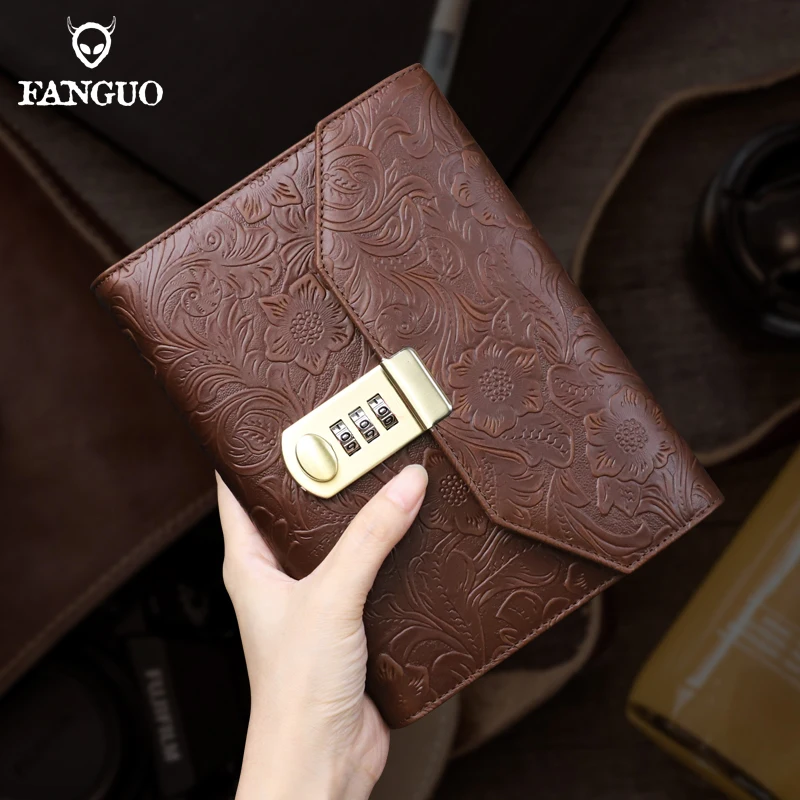 Genuine Leather A5/A6 Rings Planner Casual Password Notebooks with Lock Diary Creative Vintage Notepad School Student Stationary
Genuine Leather A5/A6 Rings Planner Casual Password Notebooks with Lock Diary Creative Vintage Notepad School Student Stationary
