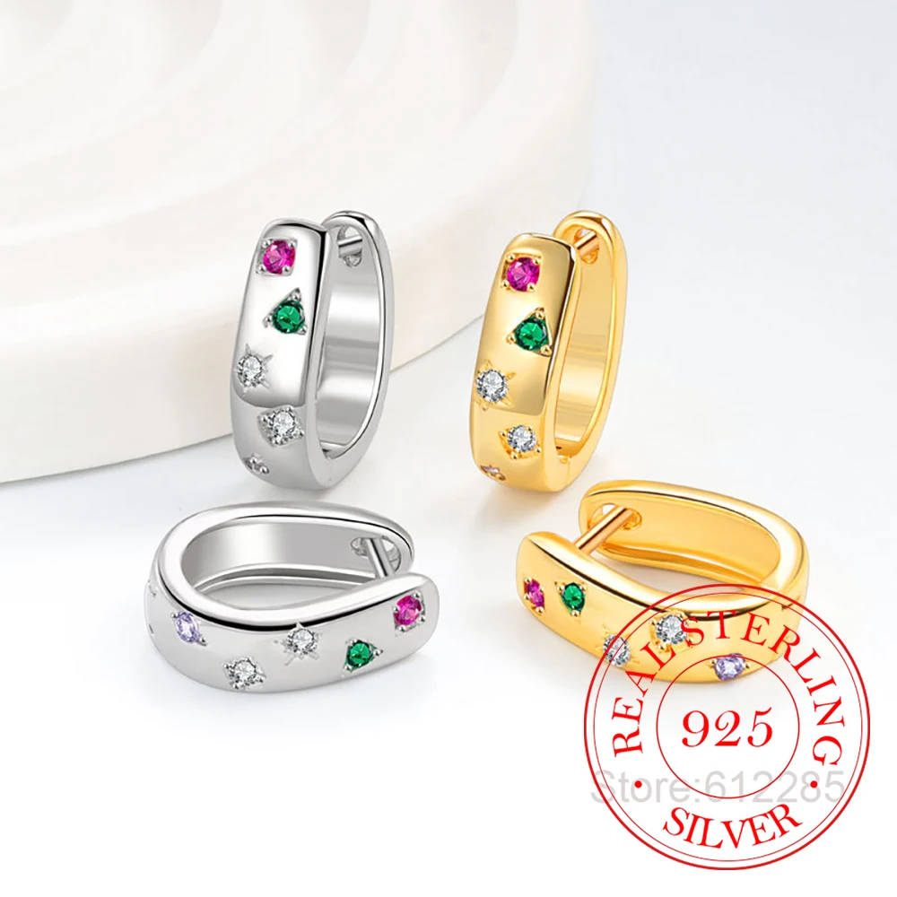Ювелирные изделия из стерлингового серебра 925, роскошные красочные серьги-кольца с кристаллами циркона для женщин, ювелирные изделия для свадебной вечеринки для девочек, подарок другу
Ювелирные изделия из стерлингового серебра 925, роскошные красочные серьги-кольца с кристаллами циркона для женщин, ювелирные изделия для свадебной вечеринки для девочек, подарок другу