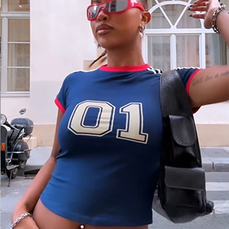 Блузка с принтом в виде цифр, тонкая футболка с коротким рукавом, модная детская футболка, летний кроп-топ для E-girl, уличная одежда Y2k, 01
Блузка с принтом в виде цифр, тонкая футболка с коротким рукавом, модная детская футболка, летний кроп-топ для E-girl, уличная одежда Y2k, 01