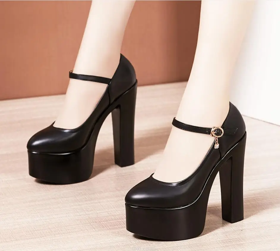 New Sexy Women Pumps Fashion High Heels Shoes Black White Shoes Women Wedding Shoes Thick heeled leather shoes Women Heels Large
New Sexy Women Pumps Fashion High Heels Shoes Black White Shoes Women Wedding Shoes Thick heeled leather shoes Women Heels Large