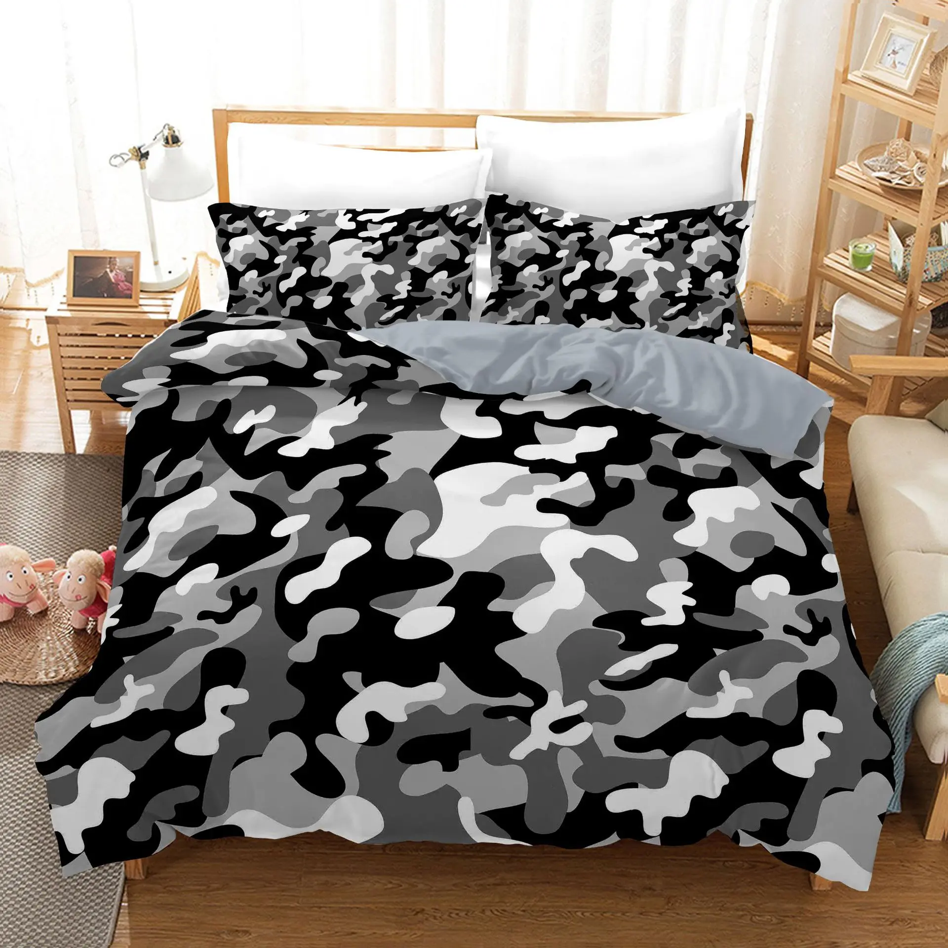 Bedding Set Military Camouflage Printed Cozy Duvet Cover King Queen Twin Size Birthday Gift for Adult Bedroom Decor
Bedding Set Military Camouflage Printed Cozy Duvet Cover King Queen Twin Size Birthday Gift for Adult Bedroom Decor