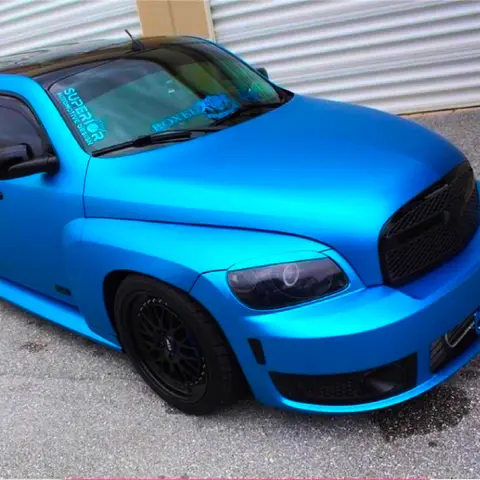 Metallic Matte Satin Ice Film Blue Car Sticker Film Vehicle Vinyl Wrap Sticker Car Body Styling Decoration Decal Air Bubble Free
