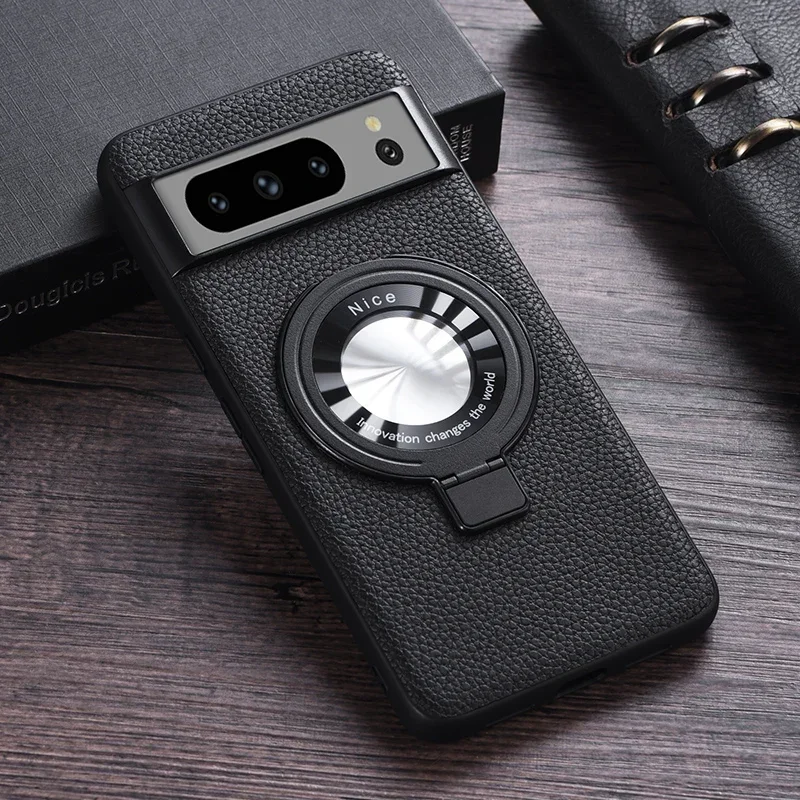 For Google Pixel 7 8 Pro 7A Metal Ring Case ELVEV Magnetic Wireless Charging Case PU Leather +TPU Protective Back Cover
For Google Pixel 7 8 Pro 7A Metal Ring Case ELVEV Magnetic Wireless Charging Case PU Leather +TPU Protective Back Cover