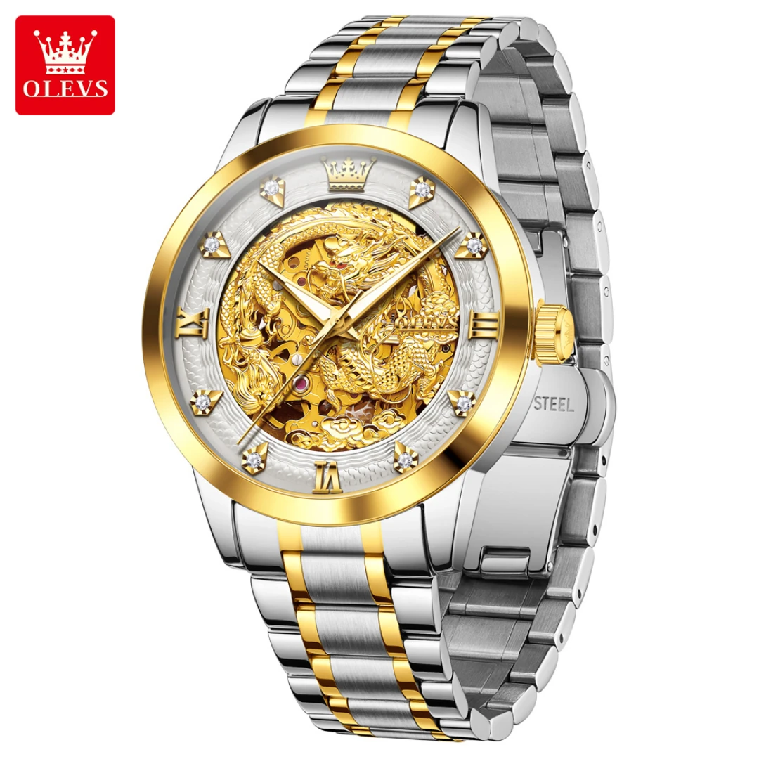 OLEVS 7027 Fashion Mechanical Watch Gift Stainless Steel Watchband Round-dial Wristwatch Luminous
OLEVS 7027 Fashion Mechanical Watch Gift Stainless Steel Watchband Round-dial Wristwatch Luminous