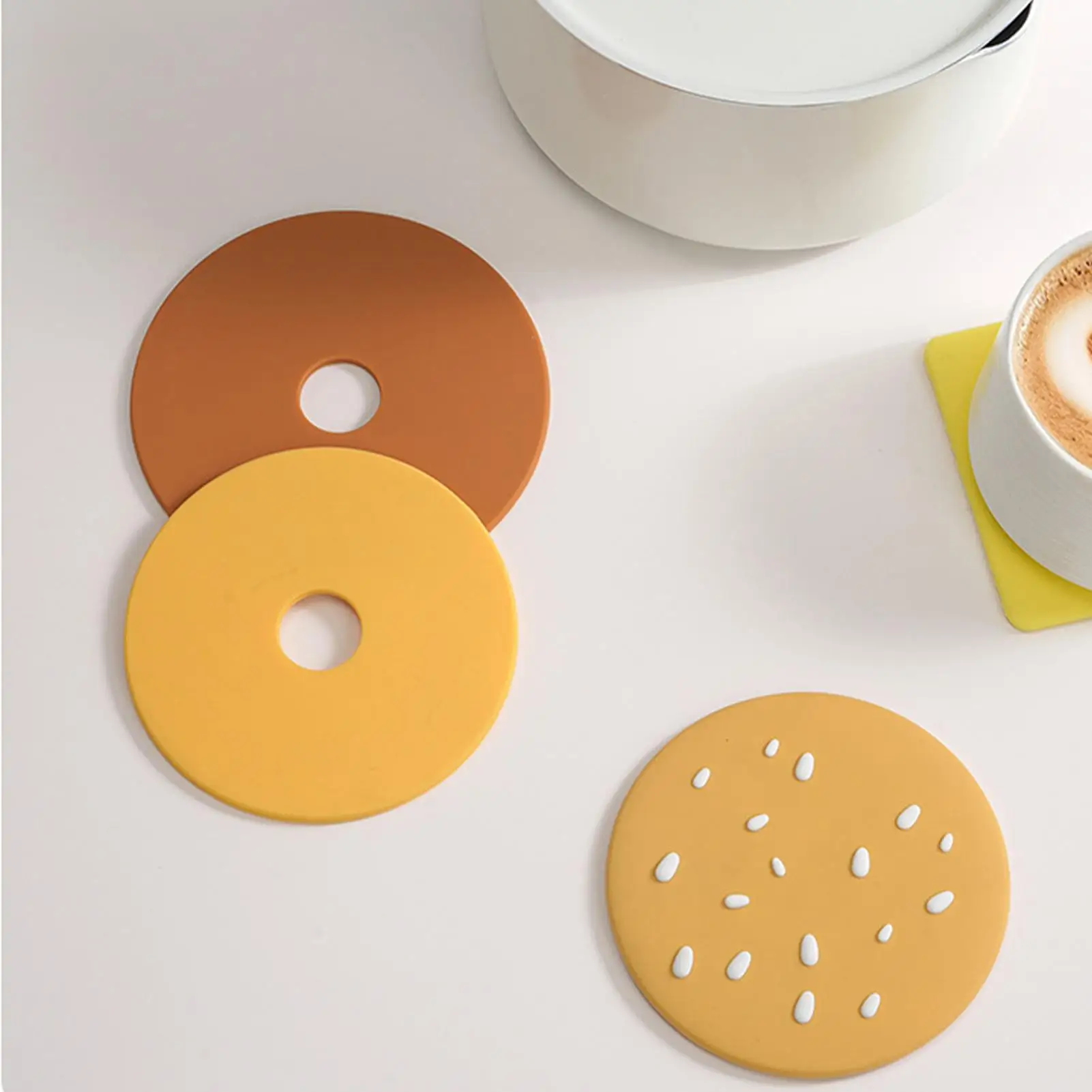 Funny Coaster Non Slip Silicone Kitchen Table Decor With Hamburger Design Bar Coasters With Magnetic Storage Frame For Coffee
Funny Coaster Non Slip Silicone Kitchen Table Decor With Hamburger Design Bar Coasters With Magnetic Storage Frame For Coffee