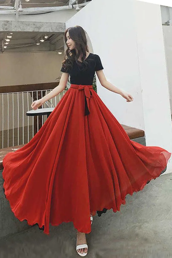 Two Tone Double Wear Flowy Chiffon Full Circle Skirt High Waist Party Dance Maxi Dress
Two Tone Double Wear Flowy Chiffon Full Circle Skirt High Waist Party Dance Maxi Dress