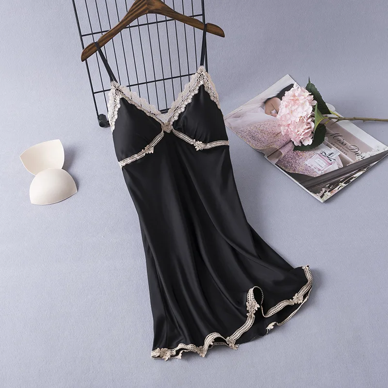 Lace Chemise Nightdress Sleepwear Gown Sexy Backless Nightgown Women Rayon Lingerie Summer Nightwear Night Dress
Lace Chemise Nightdress Sleepwear Gown Sexy Backless Nightgown Women Rayon Lingerie Summer Nightwear Night Dress