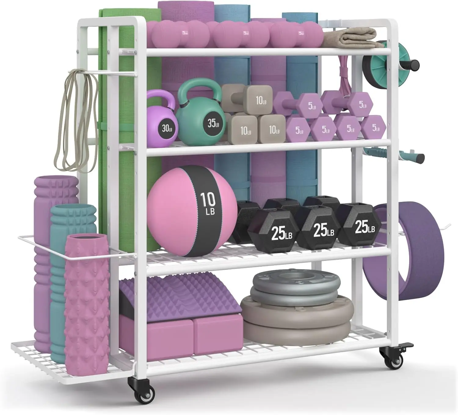 4-Tier Dumbbell Rack Stand Only, Adjustable Weight Rack for Dumbbells Kettlebells Yoga Mat, Home Gym Storage Rack with Wheels an
4-Tier Dumbbell Rack Stand Only, Adjustable Weight Rack for Dumbbells Kettlebells Yoga Mat, Home Gym Storage Rack with Wheels an